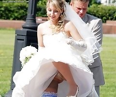 Very steamy bride upskirt pics
